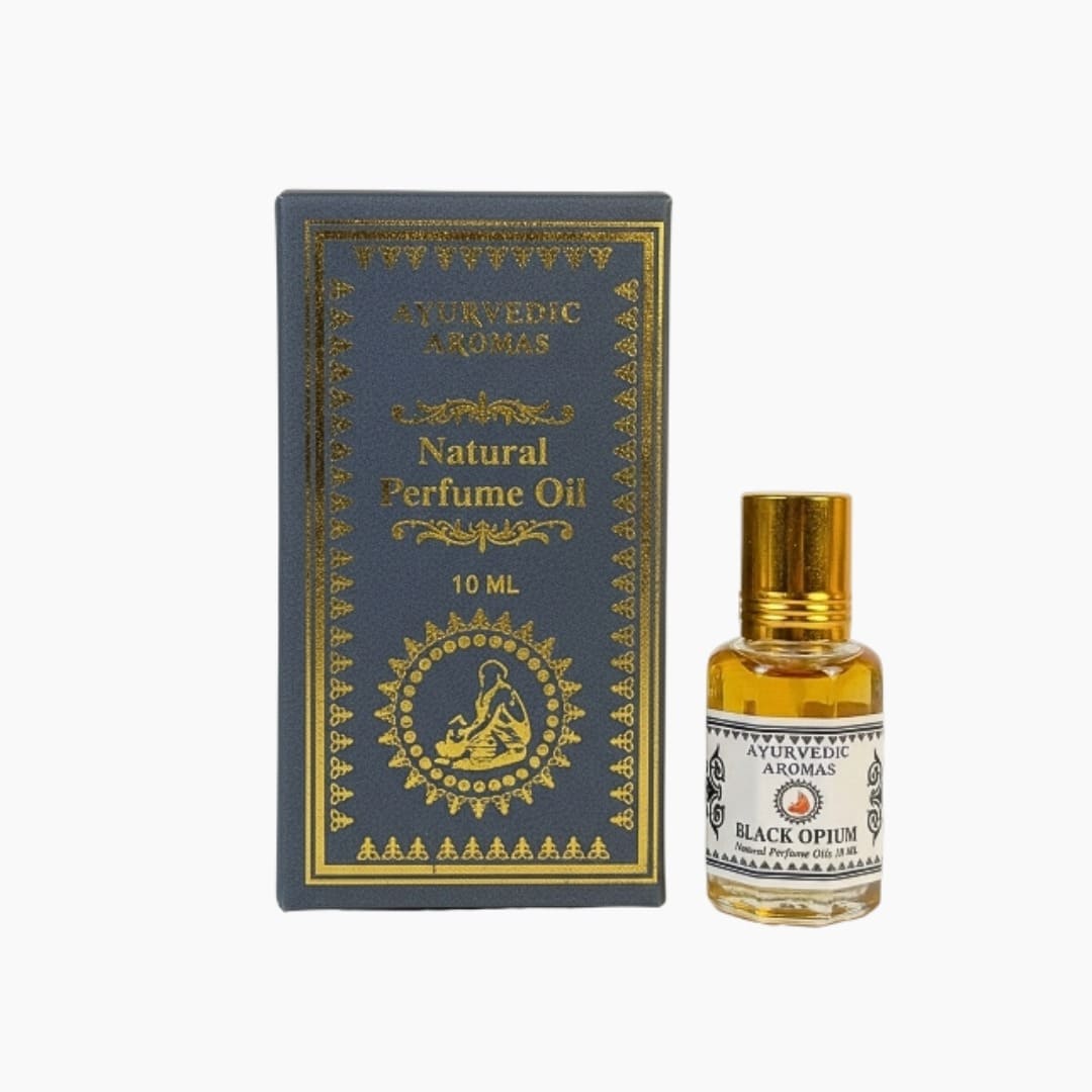 Huile de parfum ayurvédique à l'opium noir - 10 ml